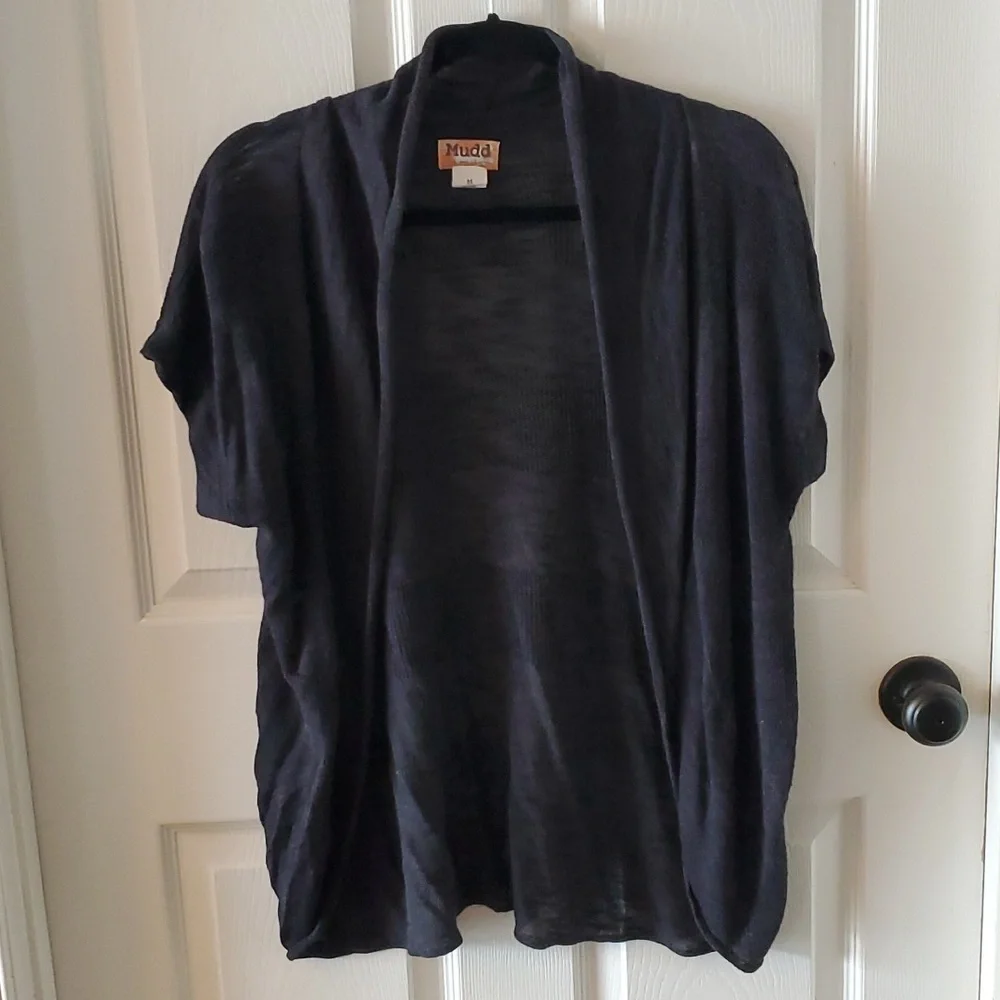 Mudd women'sshort sleeve open front cardigan. Size medium. - Picture 1 of 7